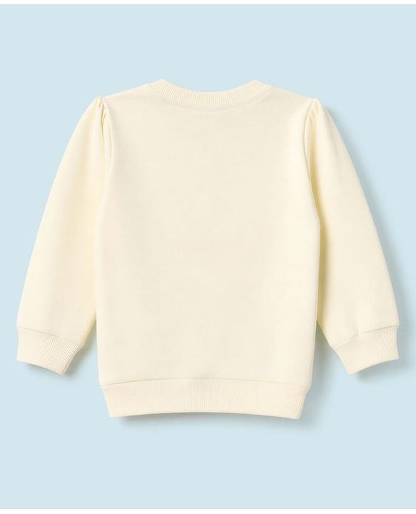 Babyhug Heavy Gauge 100% Cotton Terry Knit Full Sleeves Sweatshirts With Hearts and Cute Text Print Pack of 2 - Red & Beige