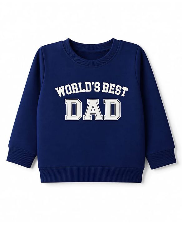 Babyhug 100% Cotton Terry Knit Full Sleeves Sweatshirts with Text Print Pack of 2 - Navy & Red