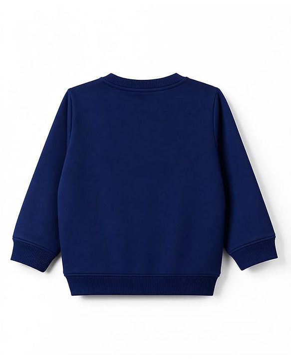 Babyhug 100% Cotton Terry Knit Full Sleeves Sweatshirts with Text Print Pack of 2 - Navy & Red