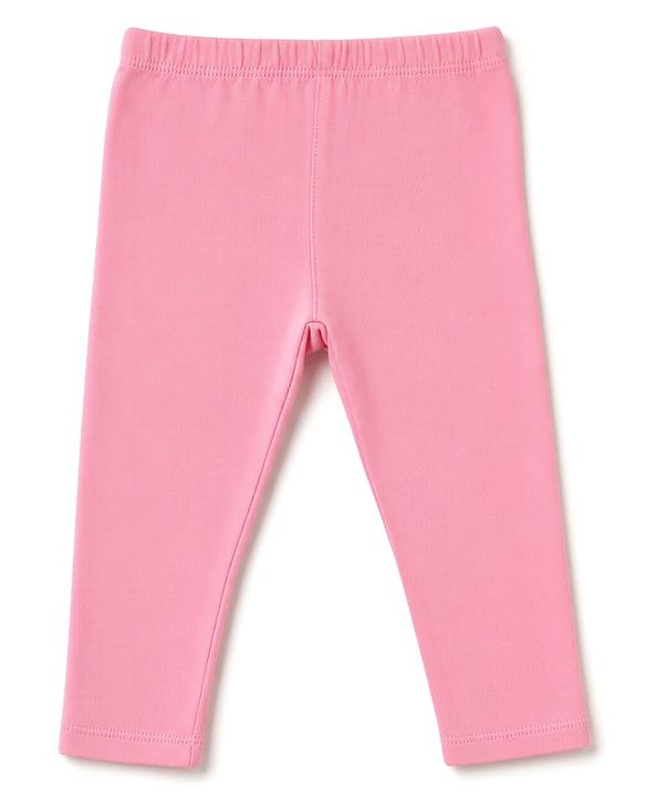 Babyhug Cotton Elastane Lycra Knit Solid Leggings Pack of 5 - Pink, Yellow & Orange