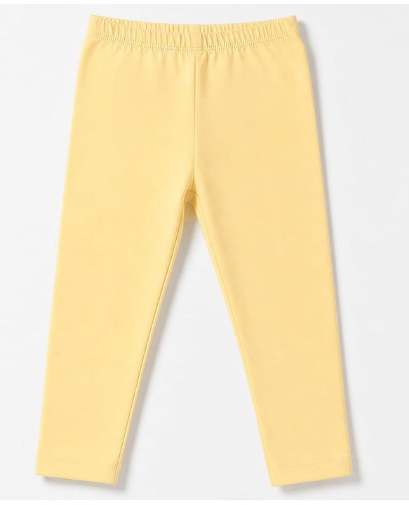 Babyhug Cotton Elastane Lycra Knit Solid Leggings Pack of 5 - Pink, Yellow & Orange