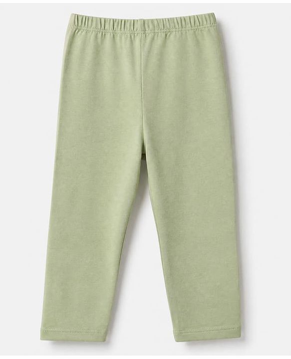 Babyhug Cotton Lycra Knit Full Length Solid Leggings Pack Of 5 - Navy Blue Pink Olive Green & Brown