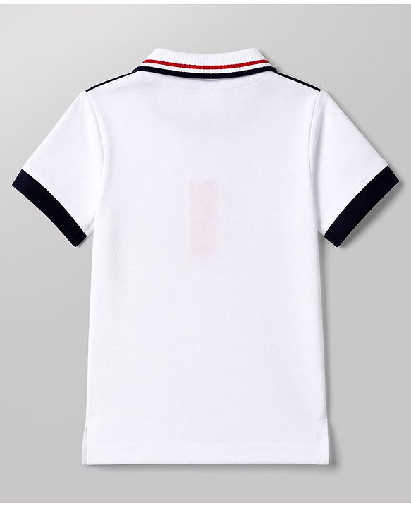 Babyhug 100% Cotton Single Jersey Knit Half Sleeves T-Shirt & Shorts Set - White
