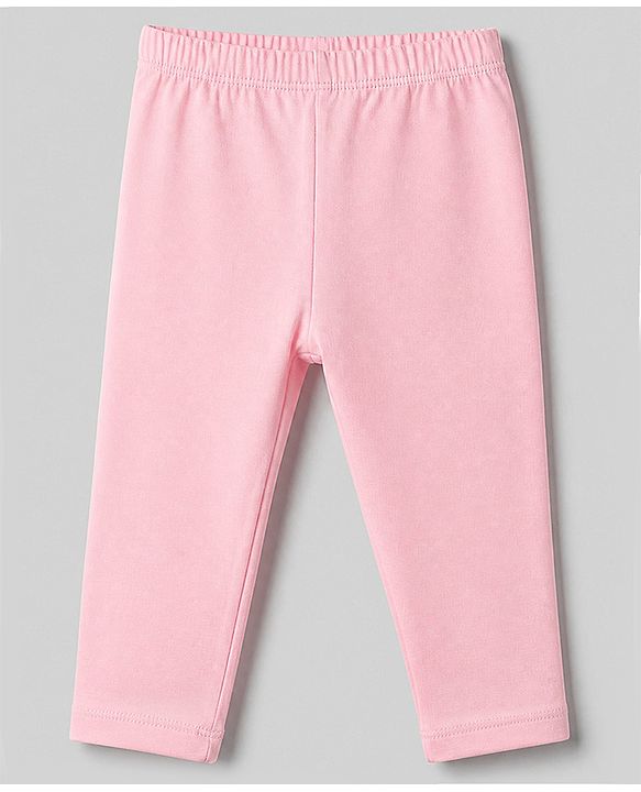 Babyhug Cotton Elastane Knit Slim Fit Full Length Leggings With Floral Print Pack of 5 - Pink White Yellow Green