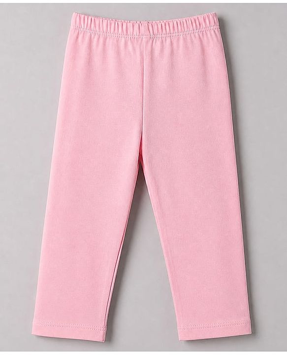 Babyhug Cotton Elastane Knit Slim Fit Full Length Leggings With Floral Print Pack of 5 - Pink White Yellow Green