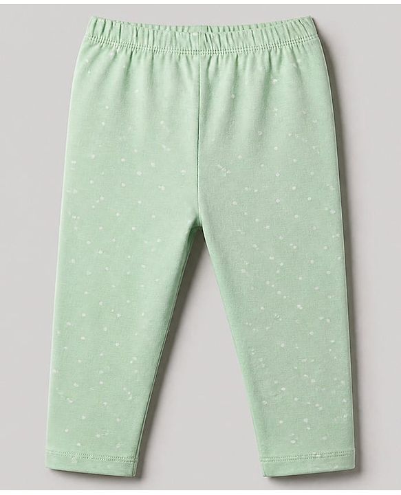 Babyhug Cotton Elastane Knit Slim Fit Full Length Leggings With Floral Print Pack of 5 - Pink White Yellow Green