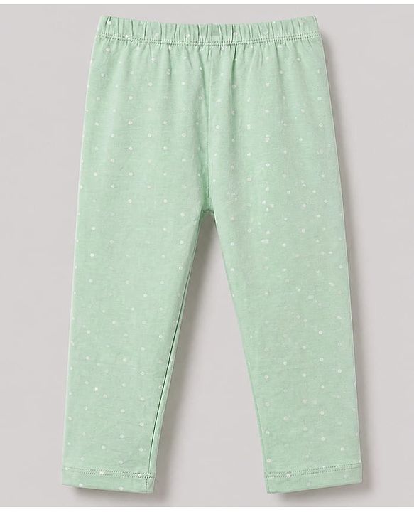 Babyhug Cotton Elastane Knit Slim Fit Full Length Leggings With Floral Print Pack of 5 - Pink White Yellow Green