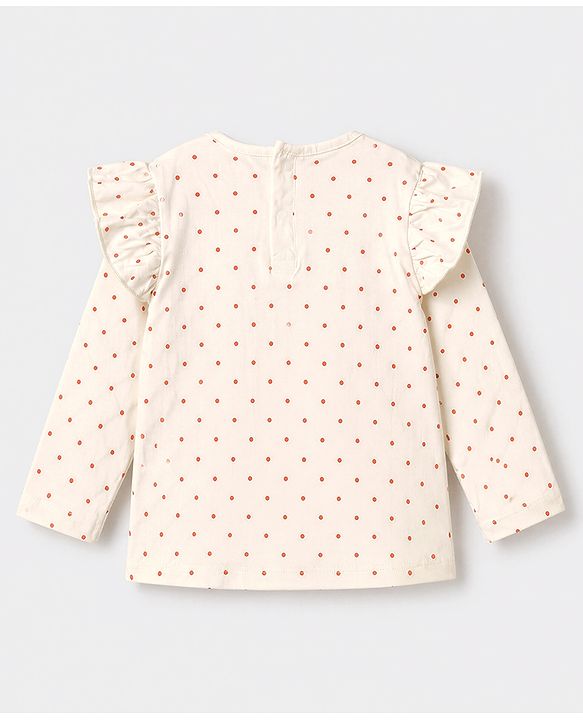 Babyhug Denim Woven Full Sleeves Frock with Inner Tee & Floral Embroidery - Blue