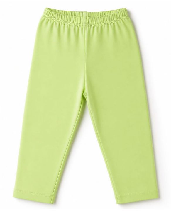 Babyhug Cotton Lycra Knit Full Length Polka Dots Solid & Striped Leggings Pack Of 5 - Dark Pink Navy Blue & Lime Green