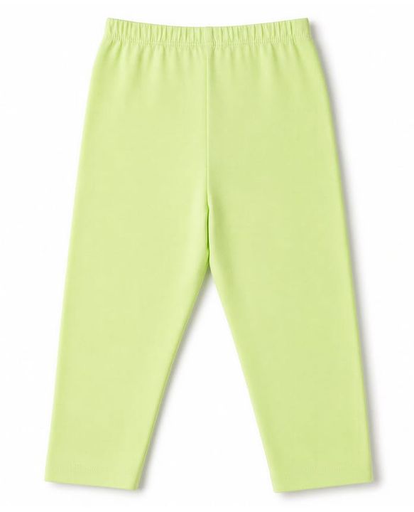 Babyhug Cotton Lycra Knit Full Length Polka Dots Solid & Striped Leggings Pack Of 5 - Dark Pink Navy Blue & Lime Green