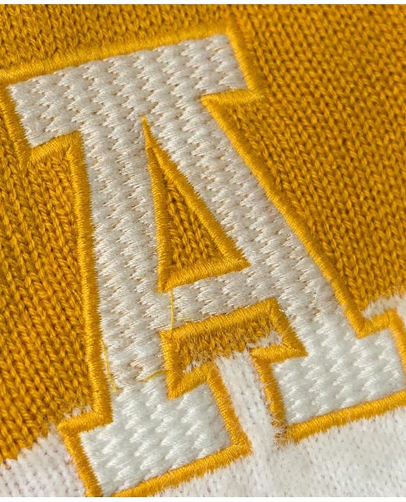 Babyhug Knit Full Sleeves Striped Hooded Front Open Sweater with Text Badge - Yellow