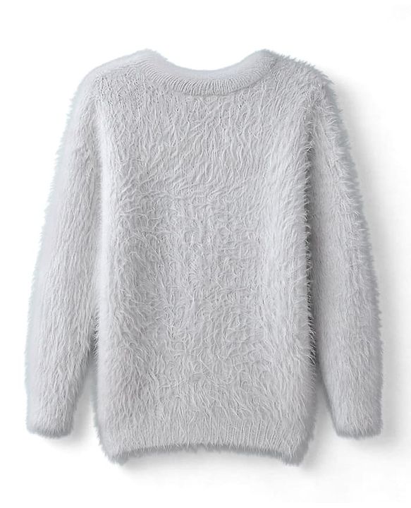 Babyhug Knit Full Sleeves Front Open Sweater with Heart Design - White
