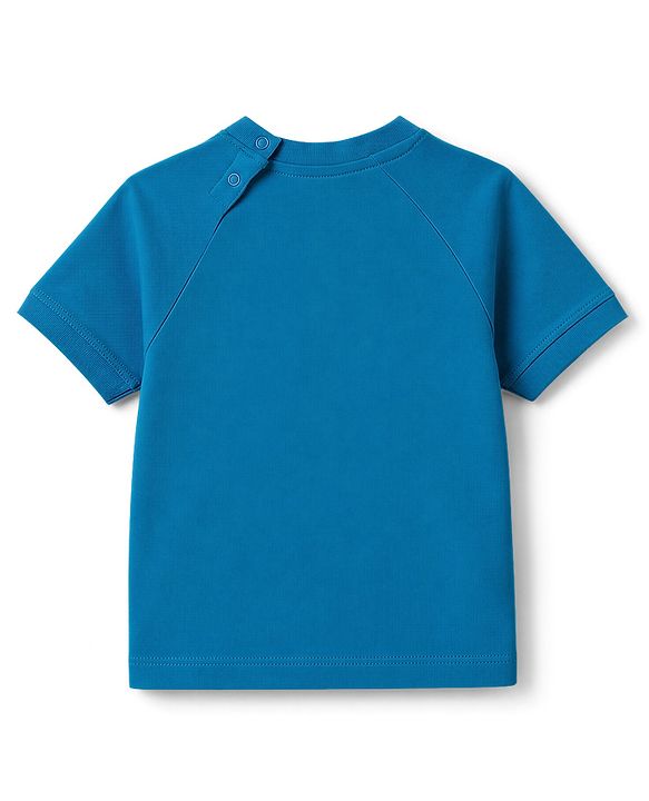 Babyhug Cotton Knit Half Sleeves T-Shirt with New York 60 Print - Blue