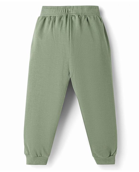 Babyhug Disney Terry Knit Full Length Mickey Mouse & Friends Printed Lounge Pant - Light Green