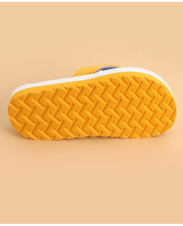 Cute Walk by Babyhug Slip On Flip Flops With Floral Print - Yellow