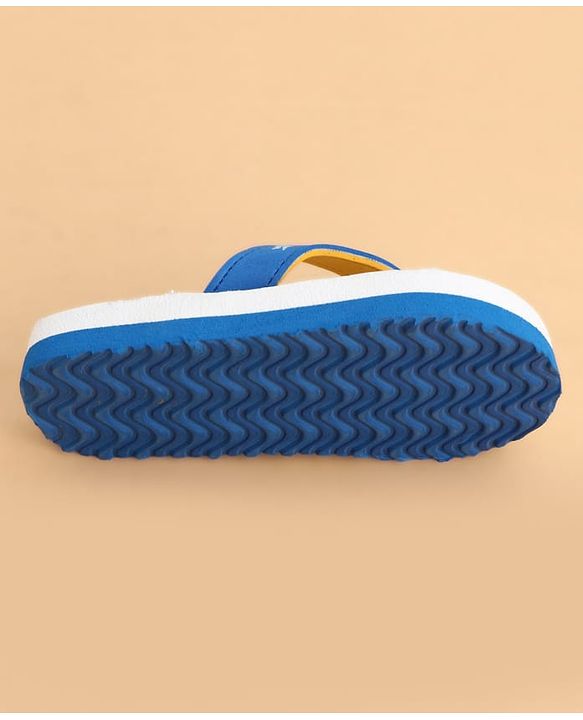 Cute Walk by Babyhug Slip On Flip Flops With Rainbow Print - Blue