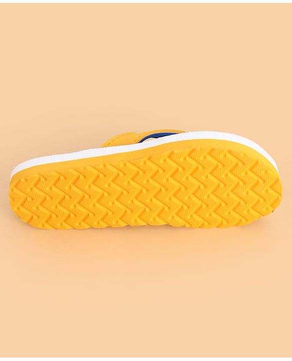 Cute Walk by Babyhug Slip On Dino Printed Flip Flops - Yellow