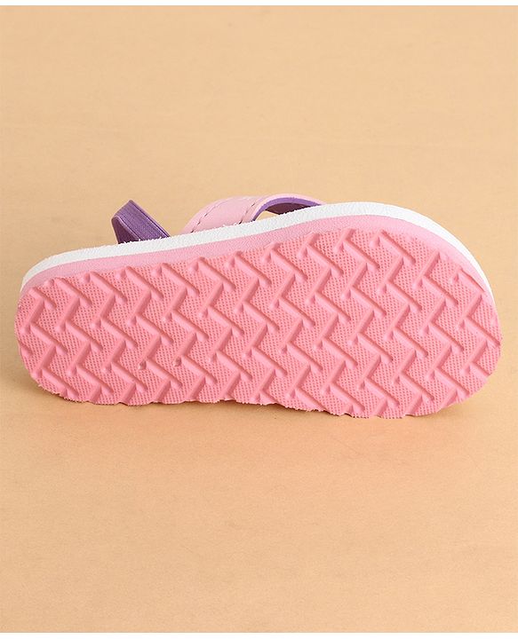 Cute Walk by Babyhug Back Strap Closure Flip Flops With Candy Print - White & Pink