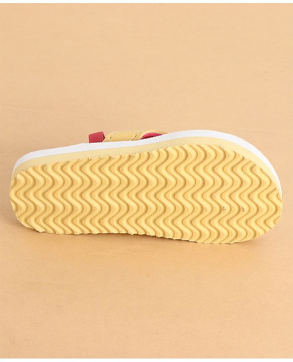 Cute Walk by Babyhug Back Strap Closure Flip Flops With Floral Print - White & Pink