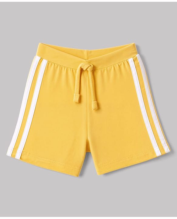 Babyhug 100% Cotton Single Jersey Cotton Knit Mid Thigh Shorts Set of 3 With Vehicle Print - Yellow, Blue & White