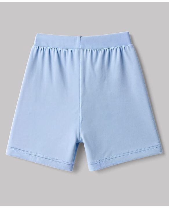 Babyhug 100% Cotton Single Jersey Cotton Knit Mid Thigh Shorts Set of 3 With Vehicle Print - Yellow, Blue & White