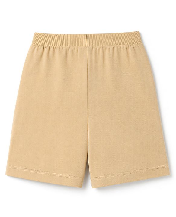 Babyhug 100% Cotton Single Jersey Cotton Knit Mid Thigh Shorts With Bear Print Pack of 3 - Green, White & Cream