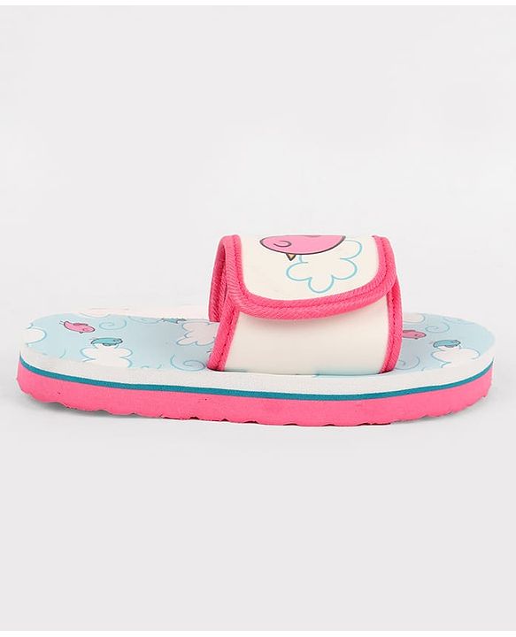 Cute Walk by Babyhug Slip On Slider With Bird Print in Blue