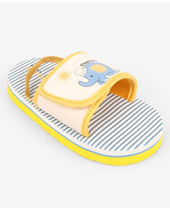Cute Walk by Babyhug Back Strap Slider With Elephant Print in White