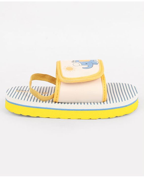 Cute Walk by Babyhug Back Strap Slider With Elephant Print in White