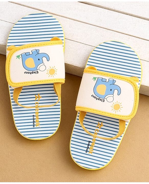 Cute Walk by Babyhug Back Strap Slider With Elephant Print in White