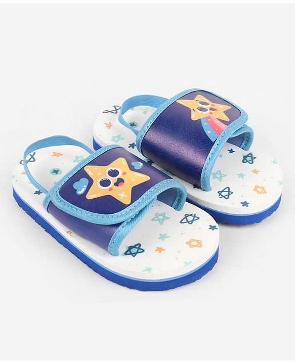 Cute Walk by Babyhug Back Strap Slider With Star Print in Blue