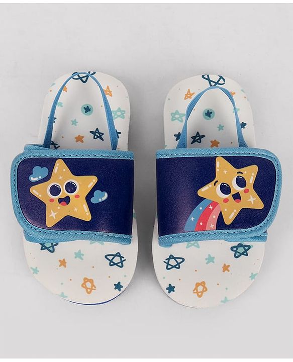 Cute Walk by Babyhug Back Strap Slider With Star Print in Blue