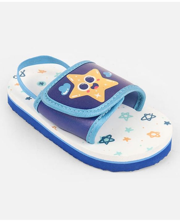 Cute Walk by Babyhug Back Strap Slider With Star Print in Blue