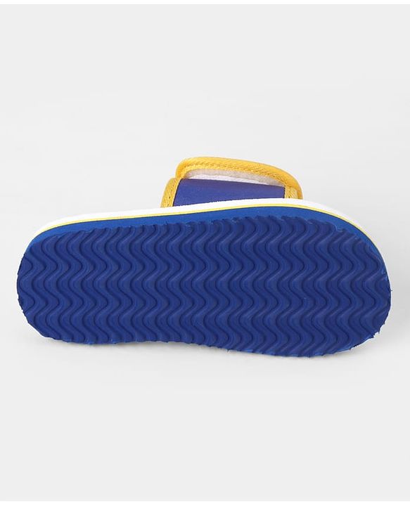 Cute Walk by Babyhug Slip On Slider With Rainbow Print in Blue