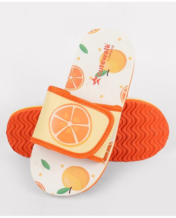 Cute Walk by Babyhug Slip On Slider With Rainbow Print in Blue