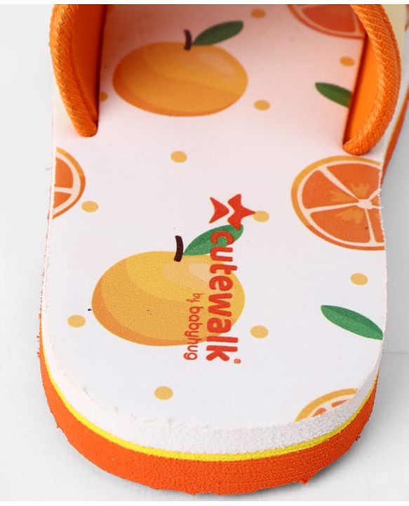 Cute Walk by Babyhug Slip On Slider With Rainbow Print in Blue