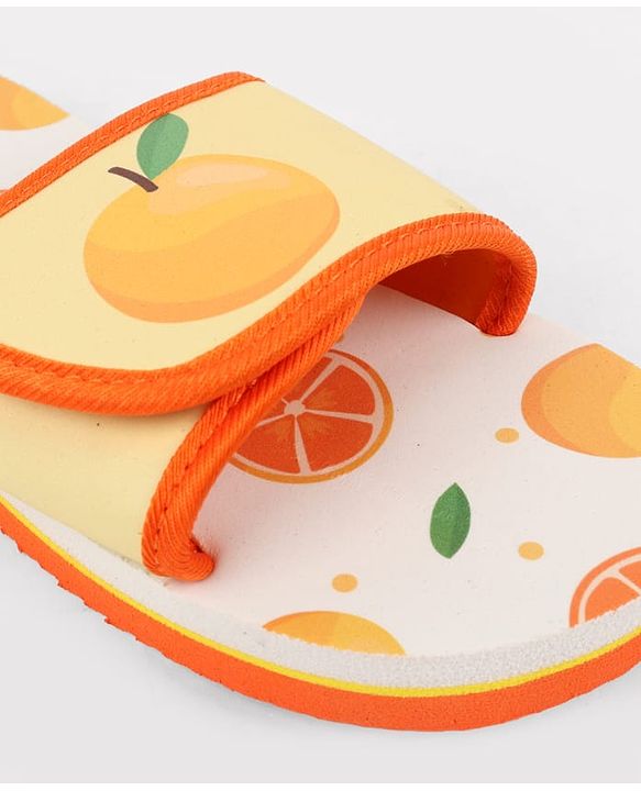 Cute Walk by Babyhug Slip On Slider With Rainbow Print in Blue