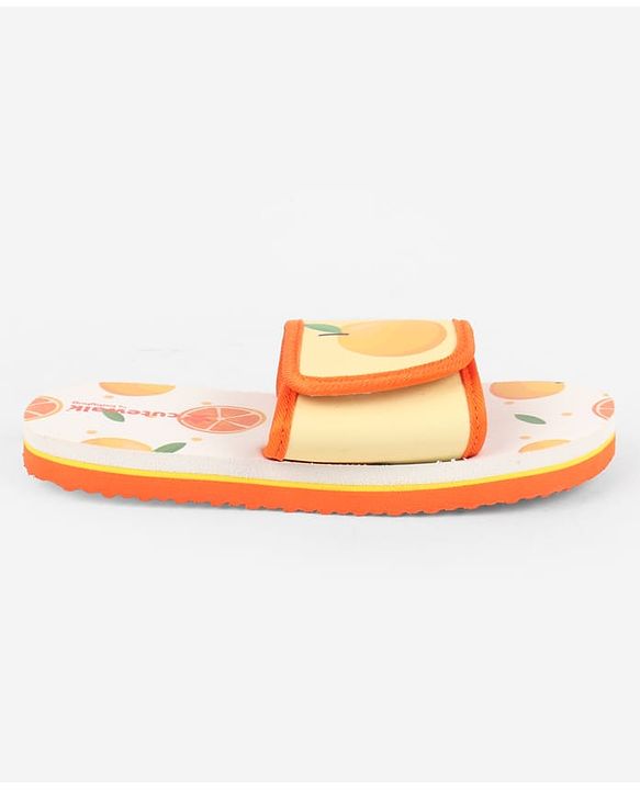 Cute Walk by Babyhug Slip On Slider With Rainbow Print in Blue