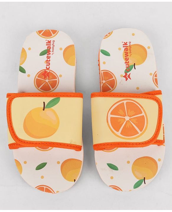Cute Walk by Babyhug Slip On Slider With Rainbow Print in Blue