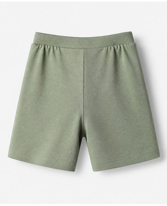 Babyhug Cotton Single Jersey Knit Mid Thigh Short with Lion Print Pack of 3 - Green Beige Maroon
