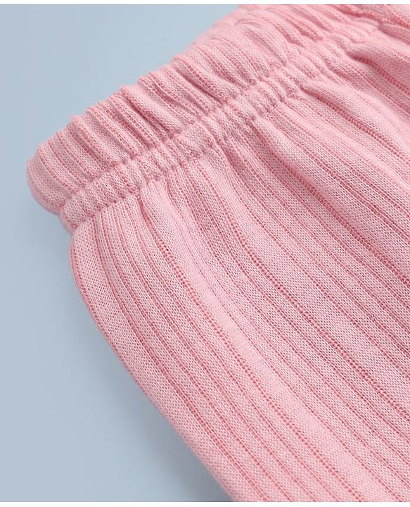 Babyhug Cotton Mix Knit Solid Thermal Bottom with Full Length in Pink