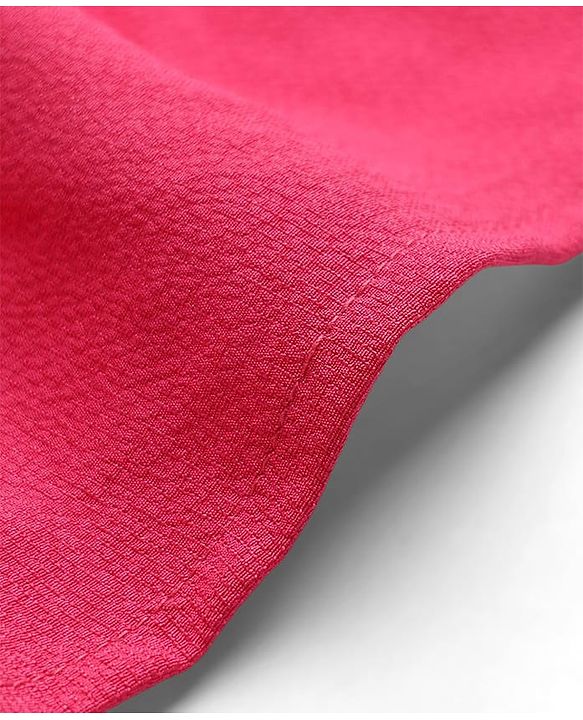 Pine Kids Woven Tiered Dress with Half Sleeves - Fuchsia