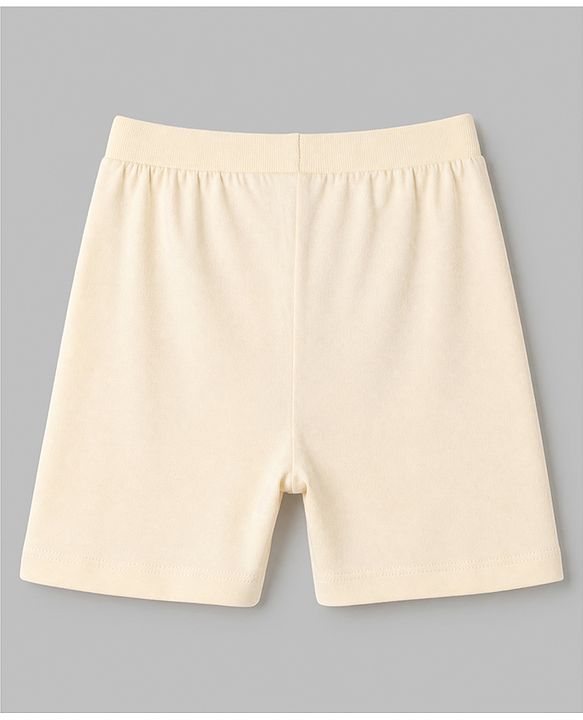 Babyhug 100% Cotton Single Jersey Knit Mid Thigh Shorts with Giraffe & Lion Print in Pack of 3 - Green Orange & Cream