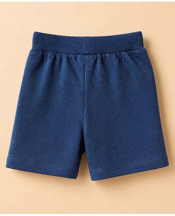 Babyhug 100% Cotton Jersey Knit Shorts with Bear Print in Blue Green & White Pack of 3