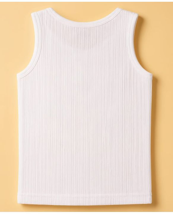 Babyhug Cotton Mix Knit 3 Piece Solid Pullover, Vest & Pants Thermal Set - Offwhite