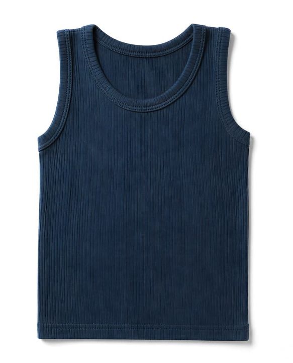 Babyhug Knit Full Sleeves Solid Vests & Pant Thermal Inner Wear - Navy Blue