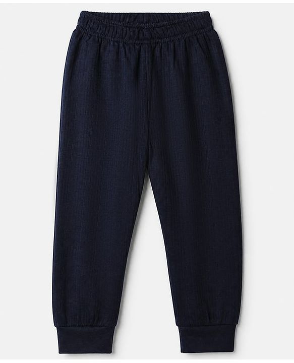 Babyhug Knit Solid Thermal Leggings Pack of 2 -Navy & Red
