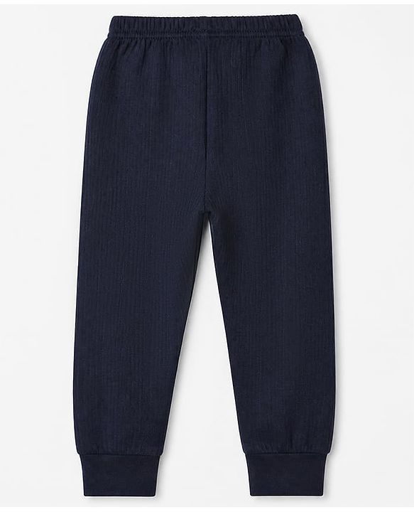Babyhug Knit Solid Thermal Leggings Pack of 2 -Navy & Red