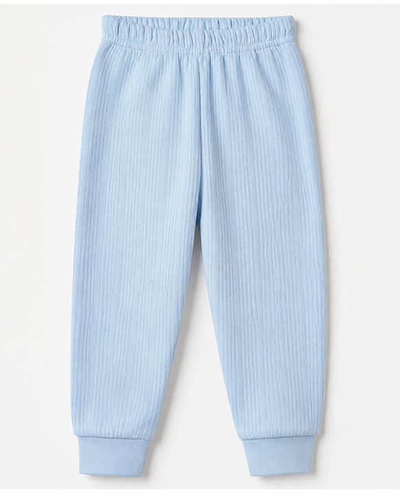Babyhug Knit Solid Thermal Leggings Pack of 2 - Pink & Light Blue