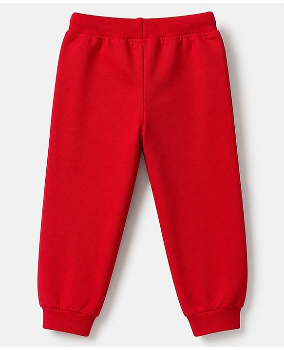 Babyhug Cotton Knit Jogger Fit Full Length Lounge Pant with Text Print Pack of 3 - Blue Yellow Red
